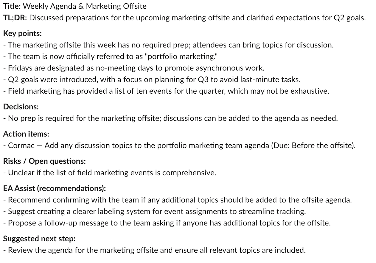 Slack alert format used to flag enrollment spikes and route ownership